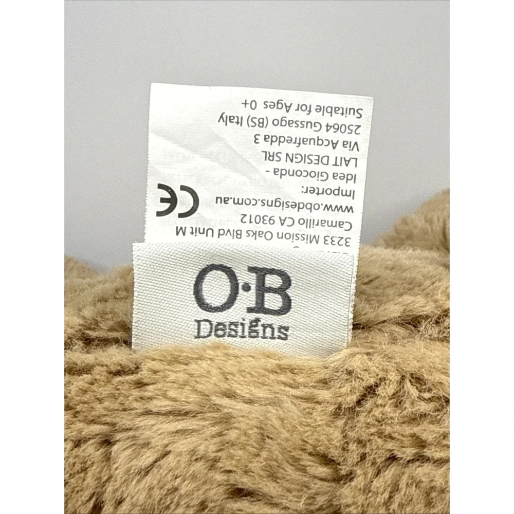 O.B. Designs Bailey Bunny Rose Rabbit Plush Handmade Soft‎ Quality Toy Bean